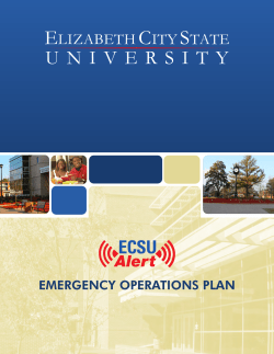 Emergency Operation Plan - Elizabeth City State University