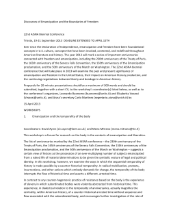 Discourses of Emancipation and the Boundaries of Freedom