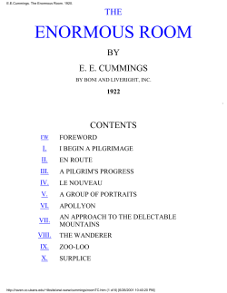EECummings. The Enormous Room. 1920. - vb