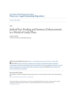 Judicial Fact-Finding and Sentence Enhancements in a World of