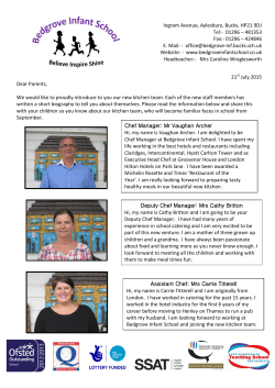staff bios - Bedgrove Infant School
