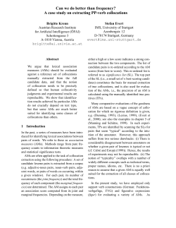 Can we do better than frequency? A case study on extracting PP