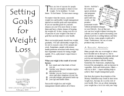 Setting Goals for Weight Loss