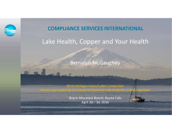 Lake Health, Copper and Your Health