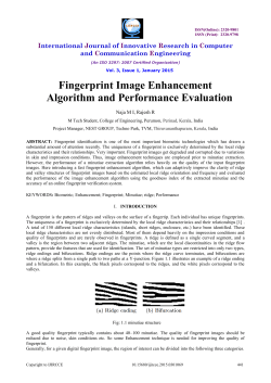 Fingerprint Image Enhancement Algorithm and
