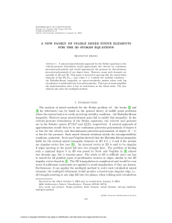 A NEW FAMILY OF STABLE MIXED FINITE ELEMENTS FOR THE