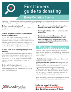 First timers guide to donating