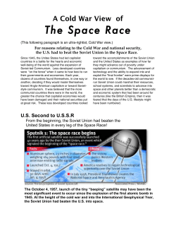 A Cold War View of The Space Race