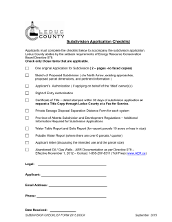 Subdivision - Leduc County