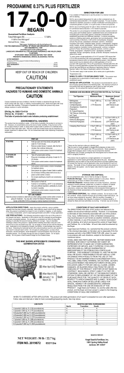prodiamine 0.37% plus fertilizer