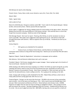 HHA Minutes for April 2011