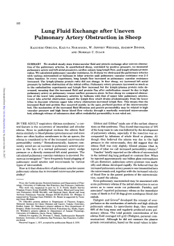 Lung Fluid Exchange after Uneven Pulmonary Artery Obstruction in