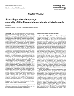 Invited Review Stretching molecular springs: elasticity of titin