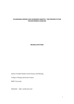 i VULNERABLE BODIES AND GENDERED HABITUS: THE