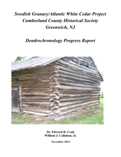 Swedish Granary/Atlantic White Cedar Project Cumberland County