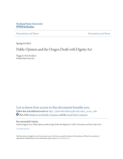 Public Opinion and the Oregon Death with Dignity Act