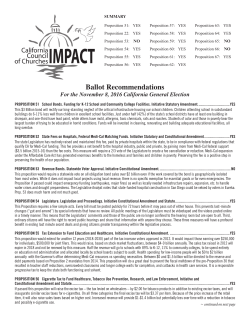 For the November 8, 2016 California General Election