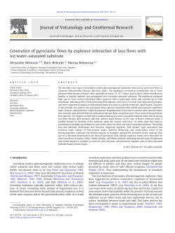 Generation of pyroclastic flows by explosive interaction of lava flows