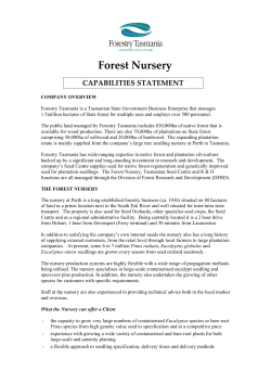 Forest Nursery - Forestry Tasmania