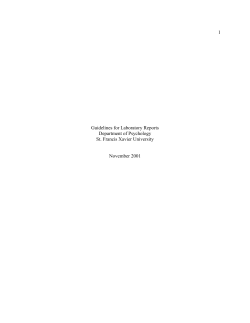 APA Format for Lab Reports