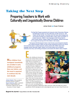 Preparing Teachers to Work with Culturally and Linguistically