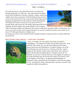 Sri Lanka - Third Eye Travel