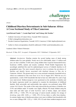 Childhood Diarrhea Determinants in Sub