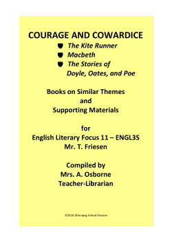 courage and cowardice - Winnipeg School Division