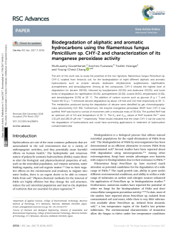 Biodegradation of aliphatic and aromatic