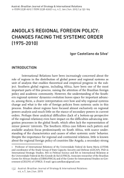angola`s regional foreign policy