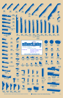 MSI - Moulding Chart (2015) - Suncoast Contractors Supply