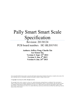 Pally Smart Scale Specification and BLE Profiles