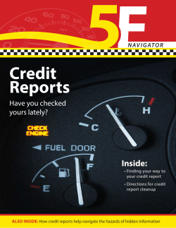 Credit Reports - Federal Reserve Bank of Richmond