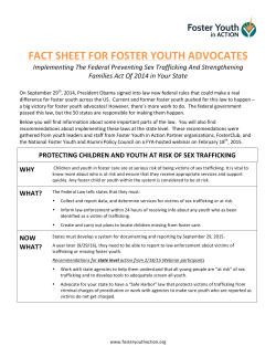 fact sheet for foster youth advocates