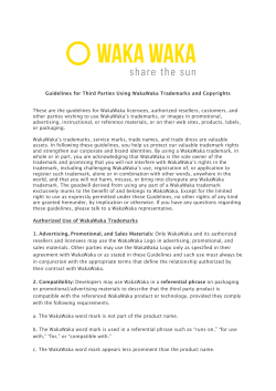 Guidelines for Third Parties Using WakaWaka Trademarks and