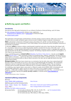 Buffering agents and Buffers