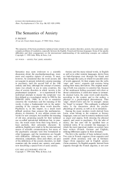 The semantics of anxiety
