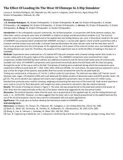 The Effect Of Loading On The Wear Of Uhmwpe In A Hip Simulator