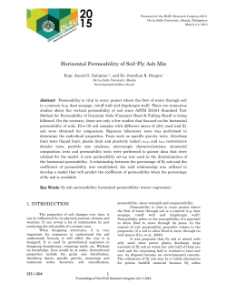 Horizontal Permeability of Soil-Fly Ash Mix