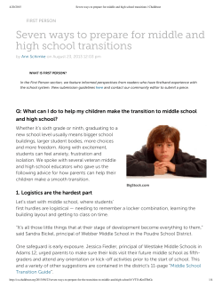 Seven ways to prepare fo...transitions | Chalkbeat