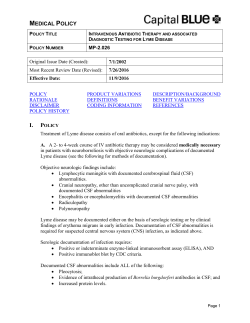 Intravenous Antibiotic Therapy and Associated Diagnostic Testing