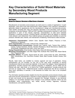 Key Characteristics of Solid Wood Materials by Secondary Wood
