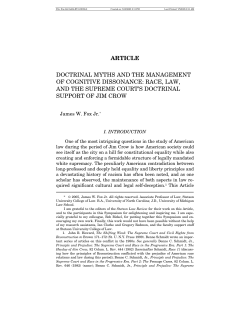 Race, Law, and the Supreme Court`s Doctrinal Support