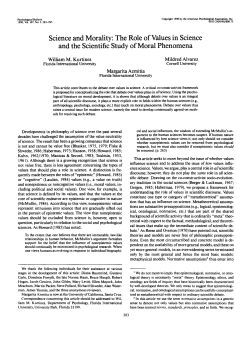 Science and Morality: The Role of Values in