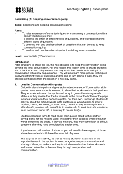 Keeping Conversation Going