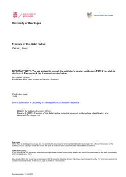 Fracture of the distal radius Oskam, Jacob