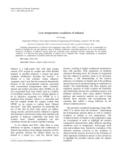 Low temperature oxidation of ethanol