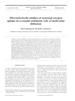 Microelectrode studies of seasonal oxygen uptake