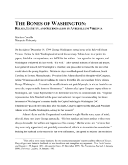 the bones of washington - Northern Illinois University