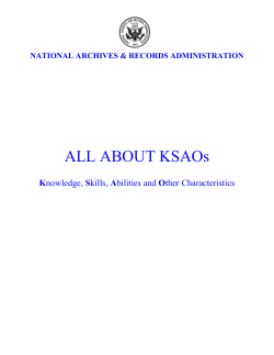 About KSAOs - Travis AFRC